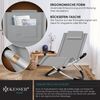 KESSER® Relaxliege Liegestuhl | Gartenliege | Gartenstuhl | Klappstuhl faltbar | Schwungliege | Schaukelsessel | ergonomische Relaxsessel | wetterfest | 180 kg Belastung | 174 x 78 x 89 cm Grau Bild 5