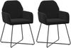vidaXL Esszimmerstühle 2 pcs Samt (V) Schwarz 55 x 50 x 84 cm 42034371 Bild 2