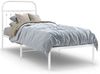vidaXL Bettgestell mit Kopfteil Metall Weiß 80x200 cm 376640 Bild 2