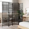 vidaXL Paravent 5-tlg. Schwarz Poly Rattan 365396 Bild 3