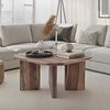 Couchtisch Sheesham Massivholz 60cm quadratisch – Handgefertigter Wohnzimmertisch aus Echtholz mit abgerundeten Kanten im modernen Design Bild 2