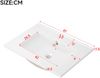 Flieks Waschtisch 61×46×45 cm, Wandhängender Badezimmerschrank mit LED, Volllackierung, 2 Schubladen, integriertes Keramikwaschbecken, weiß Bild 5