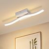 Nettlife Deckenleuchte Flur Schwarz 6W 3000K Modern Innen Wellen Design Warmweiß, LED fest integriert, Warmweiß, Schlafzimmerlampe Warmweiß LED Deckenbeleuchtung für Küche Flur Bild 4