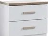 Vente-unique - SKAIDO Bedside table Holz, Platte BeigeWeiß - B 40 cm x H 50 cm x L 50 cm Bild 2