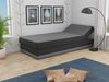 Bett Andre 90x200cm mit Bettkasten - Sofa, Schlafsofa, Regulierbarer Rückenlehne, Bettgestell, Schlafzimmer, Kinderzimmer (Schwarz (Sawana 05 + 14)) Bild 2
