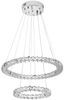 FIVMEN LED Deckenleuchte Pendelleuchten 48W/72W/96W Hängelampe Kronleuchter Dimmbar, LED fest integriert, Kristall Hängeleuchte 2 Ringe/3 Ringe Bild 5