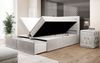 Boxspringbett Amelie mit LED und Stauraum 160x200 Weiß H4 (100kg+) Bild 5