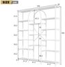 Merax Bücherregal Vitrine 180 cm, Modernes Standregal mit Bögen, 1-tlg, für Wohnzimmer Büro, Metall Regal Bild 4