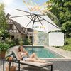 Sekey Sonnenschirm 200 cm Gartenschirm Rund Marktschirm Knickbar mit Kurbel, LxB: 200x200 cm, Windstabil & neigbar, ideal für Balkon, Garten & Terrasse, UV 50+ Bild 3