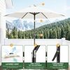 Sekey Sonnenschirm 200 cm Gartenschirm Rund Marktschirm Knickbar mit Kurbel, LxB: 200x200 cm, Windstabil & neigbar, ideal für Balkon, Garten & Terrasse, UV 50+ Bild 2