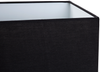 'Yasuni' Tischlampe Silber Metallfuß Stoffschirm Schwarz langes Kabel mit Schalter Modern Minimalistisch Bild 5