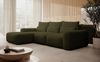 Selsey 'Carnos' Ecksofa mit Schlaffunktion, Lendenkissen, wasserabweisendem Chenille, Olivgrün, links Bild 3