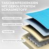 Gaming Stuhl mit Massage, Fußstütze, Ergonomisch, Blau Bild 4