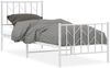 vidaXL Bettgestell mit Kopf- und Fußteil Metall Weiß 80x200 cm 374495 Bild 2