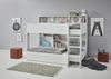 Relita Etagenbett Sely, viel Funktion auf kleinem Raum, 2 Liegeflächen, modernes Design (viele Regalfächer an der Bettrückseite, inkl. Schublade auf Rollen), viel Stauraum, pflegeleichte Melamin Oberfläche, 3 Farben zur Wahl Bild 2