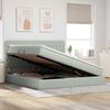 vidaXL Bett mit Stauraum und LED mit LED Hellgrau 200 x 200 cm Samt 3372747 Bild 4