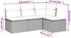 vidaXL 4-tlg. Garten-Sofagarnitur mit Kissen Hellgrau Poly Rattan 3249341 Bild 3
