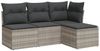 vidaXL 4-tlg. Garten-Sofagarnitur mit Kissen Hellgrau Poly Rattan 3249341 Bild 2