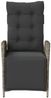 vidaXL Gartensessel mit Fußteil 2 Stk. Verstellbar Grau Poly Rattan 365291 Bild 5