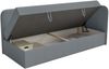 Selsey 'Calmmo' Jugendbett 90x200 mit Bettkasten, Chenille-Bezug, Kopfteil rechts, Dunkelgrau Bild 4