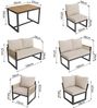 Celya Gartenlounge-Set Gartenlounge-Set für 7-8 Personen, wetterfest Sitzgruppe Essgruppe, (Beige, Armlehnensofa, Zweipersonen-Sofa, Ecksofa, Armloses Sofa, Kaffeetisch) Bild 3