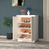 vidaXL Schuhschrank Weiß 60x35x80 cm Massivholz Kiefer 813531 Bild 3