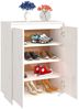 vidaXL Schuhschrank Weiß 60x35x80 cm Massivholz Kiefer 813531 Bild 4