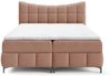 Boxspringbett Schlafzimmerbett CHARLES 200x200cm Stoff Aragon Rostbraun Bild 3