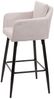 Barhocker HWC-H93, Barstuhl Tresenhocker, Fußablage Metall ~ Stoff/Textil creme-beige Bild 3