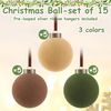 ABC 15-teiliges Weihnachtsdekoration-Set, für Weihnachten, für Halloween, grün, Kunststoff / Metall, 9 x 41 x 25 cm Bild 3