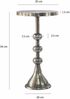 Beistelltisch Aluminium Silber 30cm Runder Anstelltisch Metall - Dekotisch Alu orientalisch - Wohnzimmertisch klein - Design Couchtisch Sofatisch Wohnzimmer Orient Handmade Bild 4