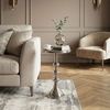 Beistelltisch Aluminium Silber 30cm Runder Anstelltisch Metall - Dekotisch Alu orientalisch - Wohnzimmertisch klein - Design Couchtisch Sofatisch Wohnzimmer Orient Handmade Bild 3