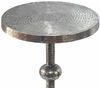 Beistelltisch Aluminium Silber 30cm Runder Anstelltisch Metall - Dekotisch Alu orientalisch - Wohnzimmertisch klein - Design Couchtisch Sofatisch Wohnzimmer Orient Handmade Bild 5