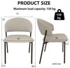 Jiexi Esszimmerstuhl 2PC Esszimmerstuhl mit Cord-Bezug Bild 4