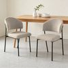 Jiexi Esszimmerstuhl 2PC Esszimmerstuhl mit Cord-Bezug Bild 5