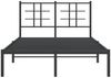 vidaXL Bettgestell mit Kopfteil Metall Schwarz 120x190 cm 355558 Bild 5