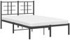 vidaXL Bettgestell mit Kopfteil Metall Schwarz 120x190 cm 355558 Bild 4