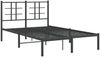 vidaXL Bettgestell mit Kopfteil Metall Schwarz 120x190 cm 355558 Bild 3