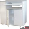 HTI-Living Hochschrank Küchenschrank Thekla Weiß/Silber (Stück, 1 Küchenschrank ohne Dekoration) Mehrzweckschrank Küchenrollwagen Bild 4