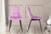 CLP 2er Set Stuhl Tom Kunstleder oder Stoff mit Metallgestell,pink Kunstleder Bild 2