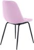 CLP 2er Set Stuhl Tom Kunstleder oder Stoff mit Metallgestell,pink Kunstleder Bild 5