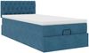 vidaXL Ottoman-Bett mit Matratze & LEDs Dunkelblau 100x200 cm Samt 3312678 Bild 5