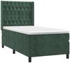vidaXL Polsterbett mit Matratze Dunkelgrün 90x200 cm Samt Bild 3