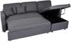 Ecksofa mit Bettkasten HWC-L17, Couch Sofa L-Form, Liegefläche Nosagfederung 228cm ~ dunkelgrau Bild 5