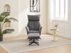 gepolsteter Relaxsessel mit Hocker - dunkelgrau Bild 4