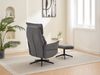 gepolsteter Relaxsessel mit Hocker - dunkelgrau Bild 5