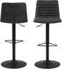 Set 2x Kimmy Barhocker grau schwarz Barstuhl Barstühle Barmöbel Tresenstuhl Bild 2