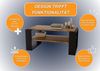 CraftPAK Wohnzimmertisch Kaja96 für Couch aus hochwertigem Holz, Couchtisch 54T x 96B x 44H cm (1-Tisch), Tischplatte aus Holz Bild 3