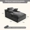 LITBIRD Chaiselongue 160 cm Loungesofa, Boneless Bodensofa & Schlafsofa mit Schlaffunktion, 1 Teile, Platzsparendes Cloud Sofa mit Armlehnen für Wohnzimmer Bild 2