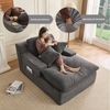 LITBIRD Chaiselongue 160 cm Loungesofa, Boneless Bodensofa & Schlafsofa mit Schlaffunktion, 1 Teile, Platzsparendes Cloud Sofa mit Armlehnen für Wohnzimmer Bild 4